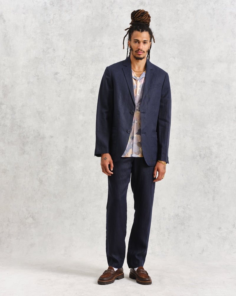 wax london Alp Trousers Midnight Linen