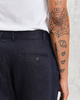 wax london Alp Trousers Midnight Linen