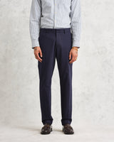 wax london Alp Trousers Navy Seersucker