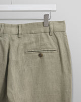 wax london Alp Trousers Pale Green Linen