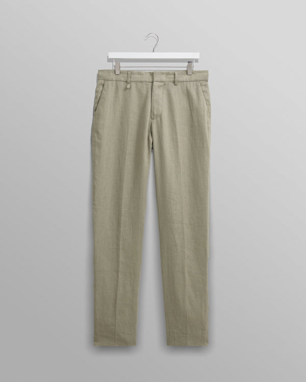 wax london Alp Trousers Pale Green Linen