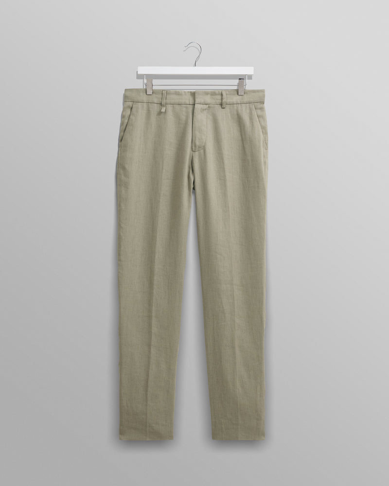 wax london Alp Trousers Pale Green Linen