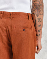 wax london Alp Trousers Rust Linen