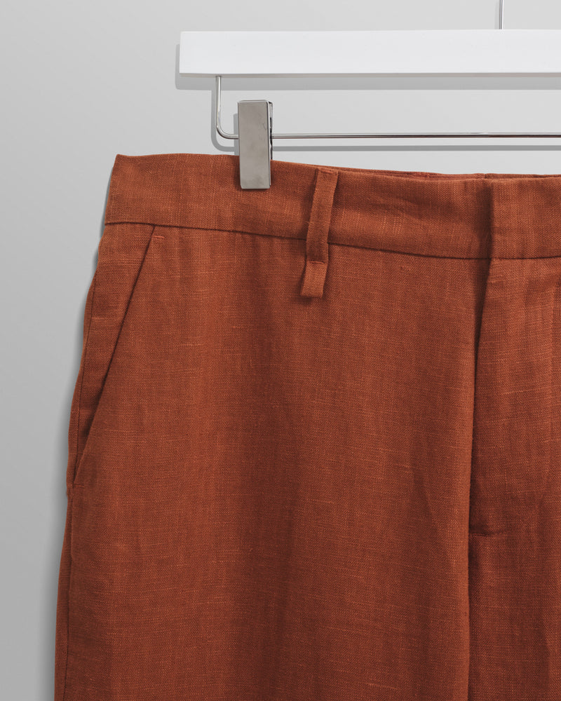 wax london Alp Trousers Rust Linen