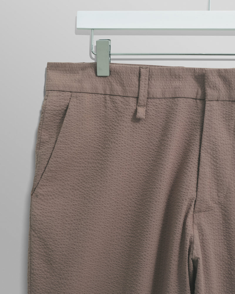 wax london Alp Trousers Taupe Seersucker