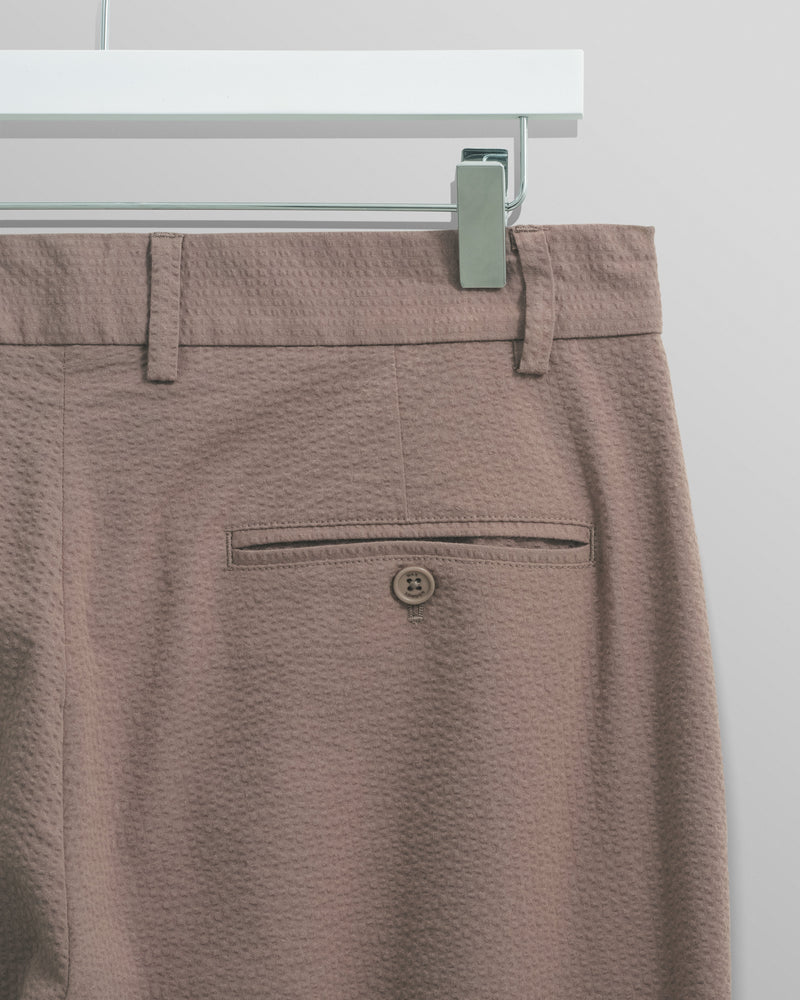 wax london Alp Trousers Taupe Seersucker