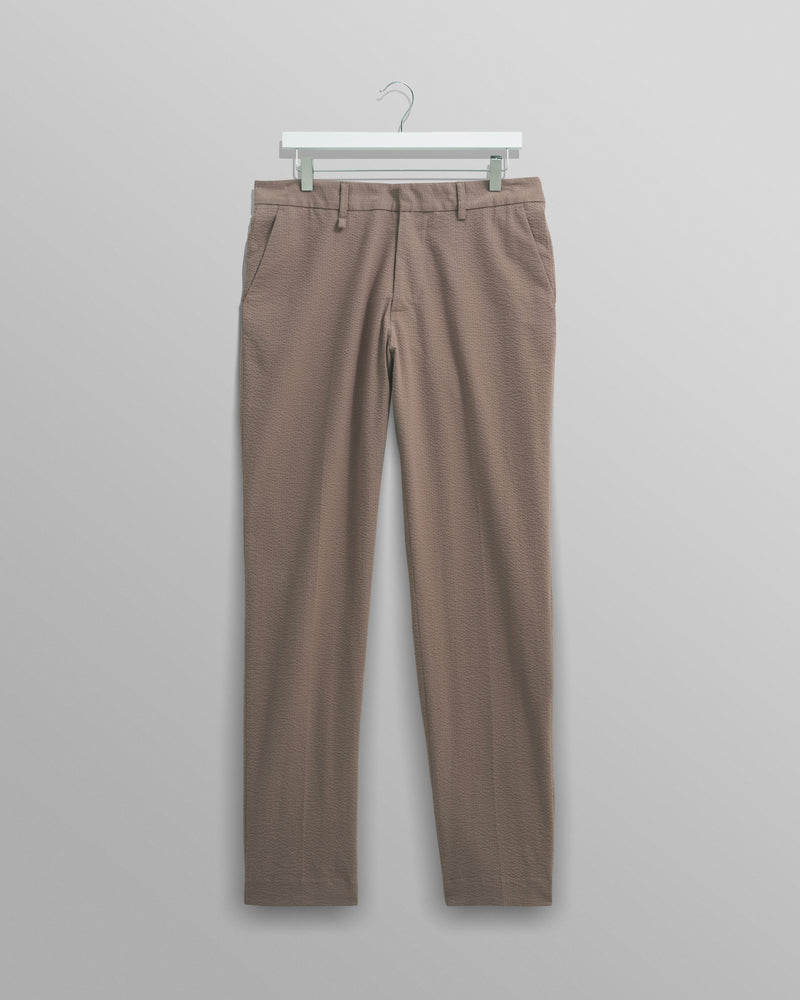 wax london Alp Trousers Taupe Seersucker