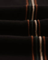 wax london Amble - Black Milano-Knit Long Sleeve Polo