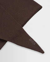 wax london men's Arnold - Brown Knitted Rib Scarf