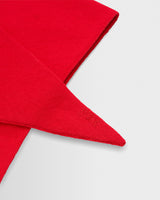 wax london men's Arnold - Red Knitted Rib Scarf