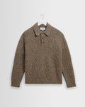 Ashford - Brown And Grey Mohair Twist Polo Jumper