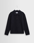 Ashford - Navy Fluffy Wool Polo