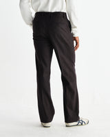 wax london men's Aston - Dark Brown Wool Pinstripe Trousers