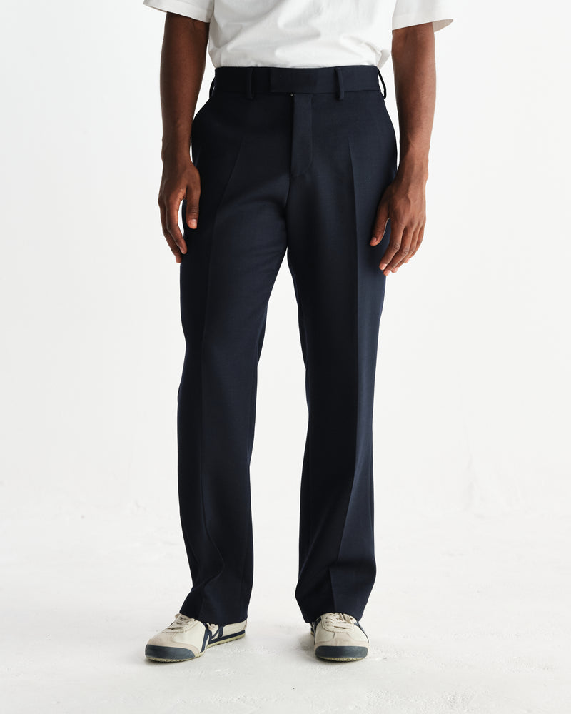 wax london men's Aston - Navy Heavy Twill Trousers