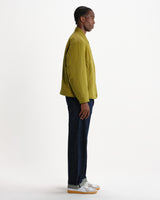 wax london men's Astro - Khaki Green Cotton Nylon Jacket