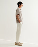 wax london men's Atwood - Clay Textured Organic Cotton Polo Shirt