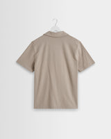 wax london men's Atwood - Clay Textured Organic Cotton Polo Shirt