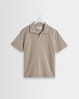 wax london men's Atwood - Clay Textured Organic Cotton Polo Shirt