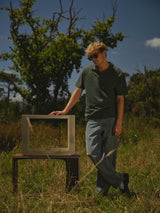 Atwood - Dark Green Textured Organic Cotton Polo Shirt