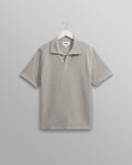 Atwood - Grey Marl Textured Organic Cotton Polo Shirt
