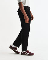 wax london men's Aubyn - Black Soft Corduroy Pleated Trousers