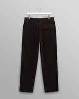 wax london men's Aubyn - Black Soft Corduroy Pleated Trousers
