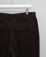 wax london men's Aubyn - Black Soft Corduroy Pleated Trousers
