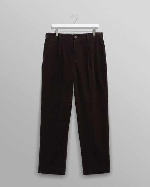 Aubyn - Black Soft Corduroy Pleated Trousers