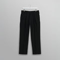 Aubyn - Black Wool Blend Twill Pleated Trousers