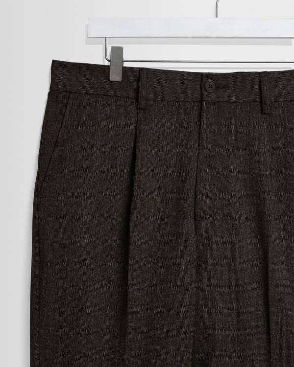 wax london men's Aubyn - Brown Two Tone Wool Blend Trouser