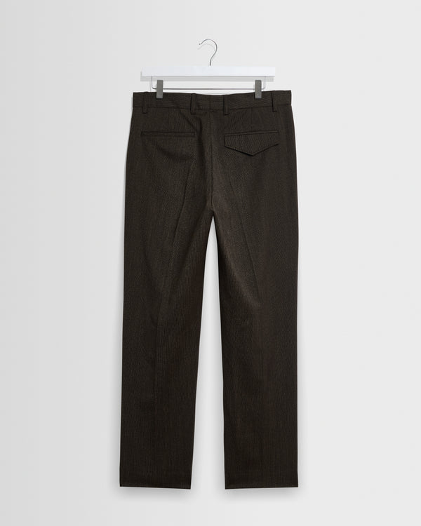 wax london men's Aubyn - Brown Two Tone Wool Blend Trouser