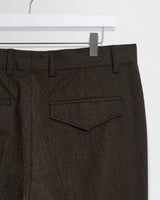 wax london men's Aubyn - Brown Two Tone Wool Blend Trouser
