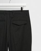 wax london men's Aubyn - Charcoal Two Tone Wool Blend Trouser
