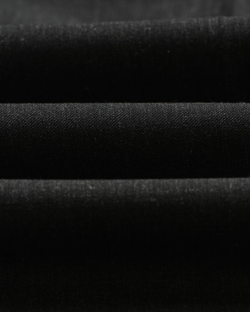 wax london men's Aubyn - Charcoal Wool Blend Twill Pleated Trousers