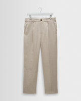 wax london men's Aubyn - Natural Linen Loose Fit Trousers