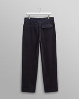 wax london men's Aubyn - Navy Soft Corduroy Pleated Trousers