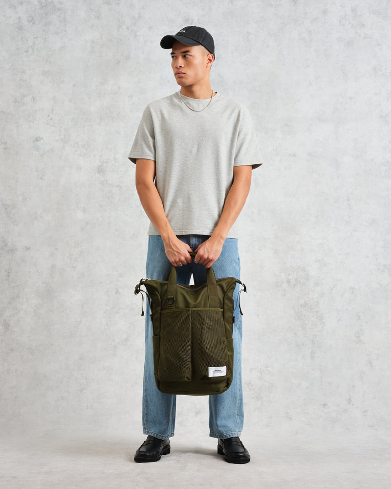 wax london AY Studios - Army Green Water-Resistant Backpack