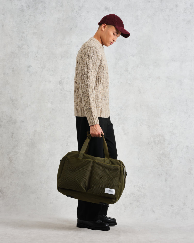 wax london AY Studios - Army Green Water-Resistant Weekend Bag