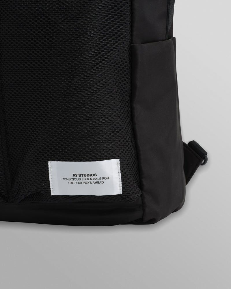 wax london AY Studios - Black Water-Resistant Backpack