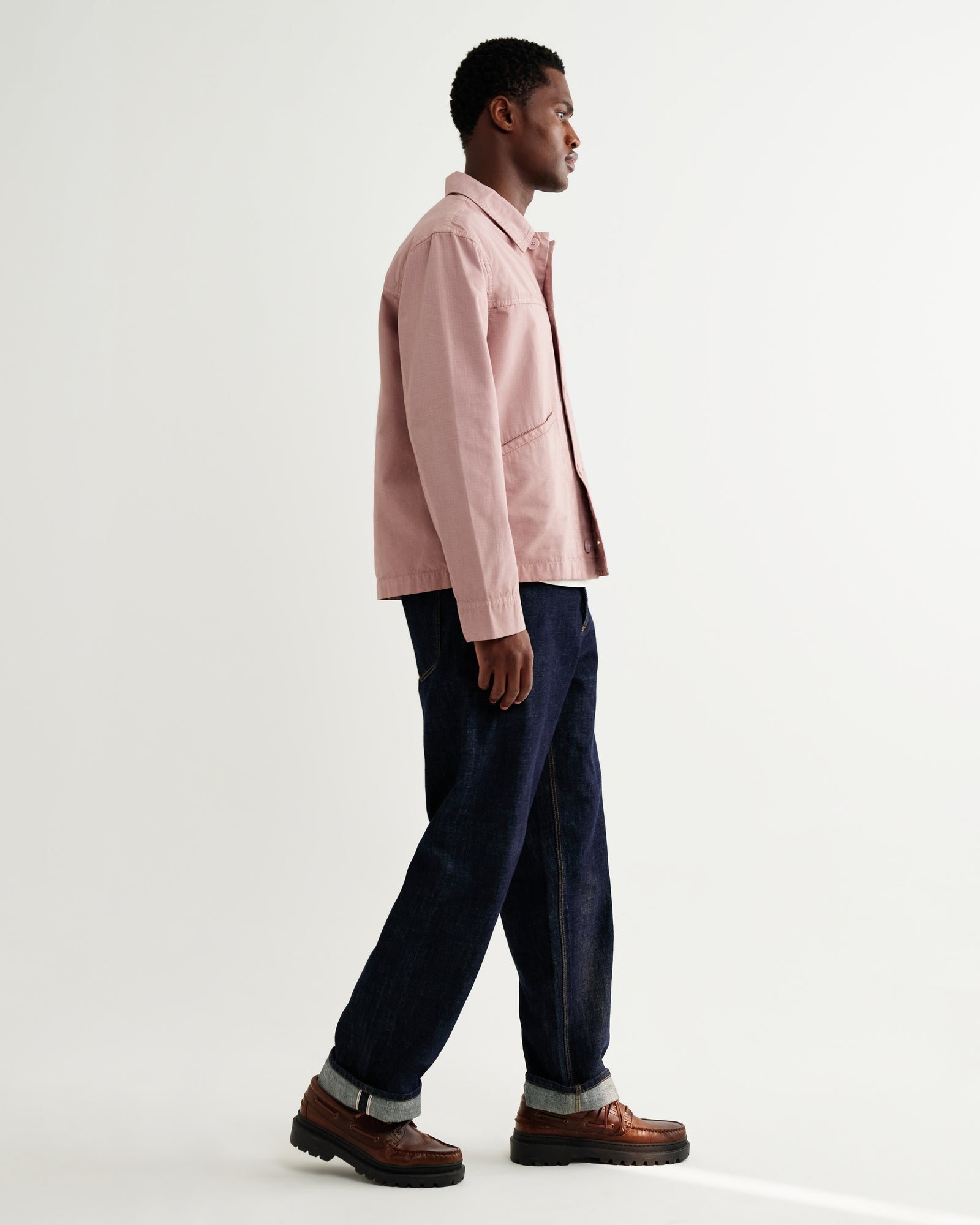 Men's Dusty Pink Organic Cotton Ripstop Jacket | Wax London