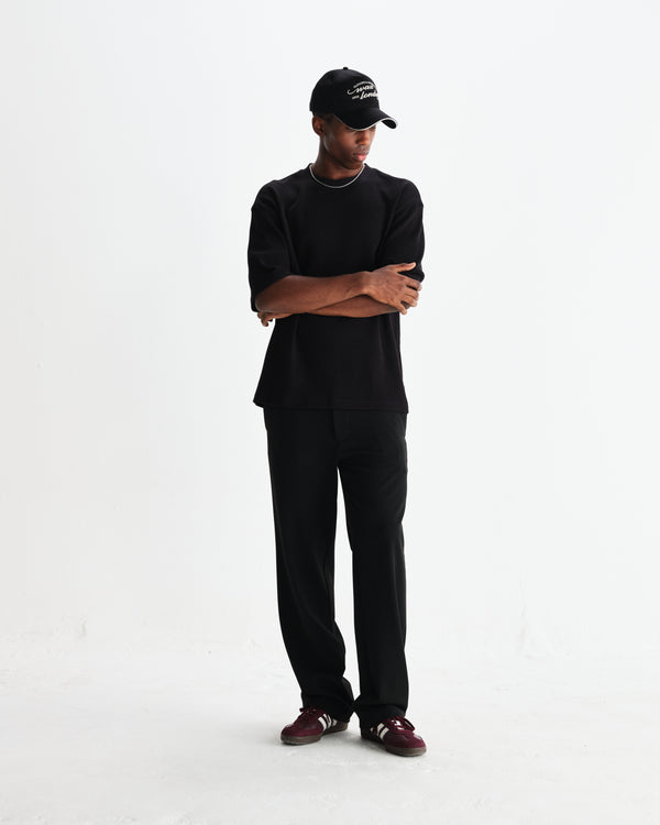 wax london men's Bayham - Black Viscose Trousers