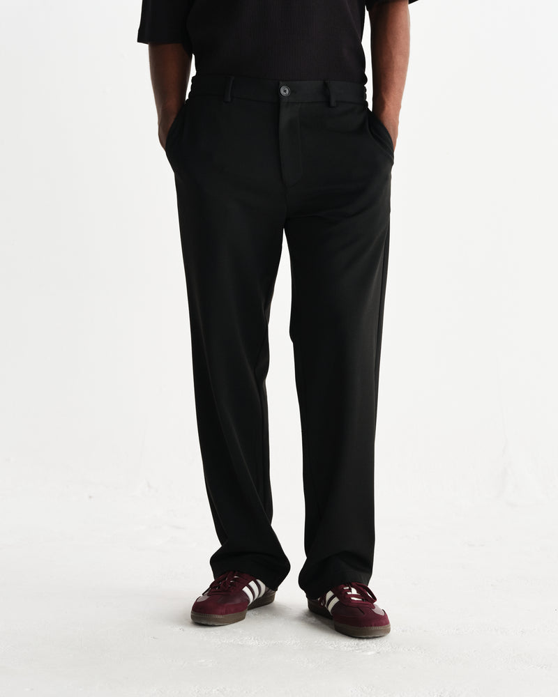 wax london men's Bayham - Black Viscose Trousers