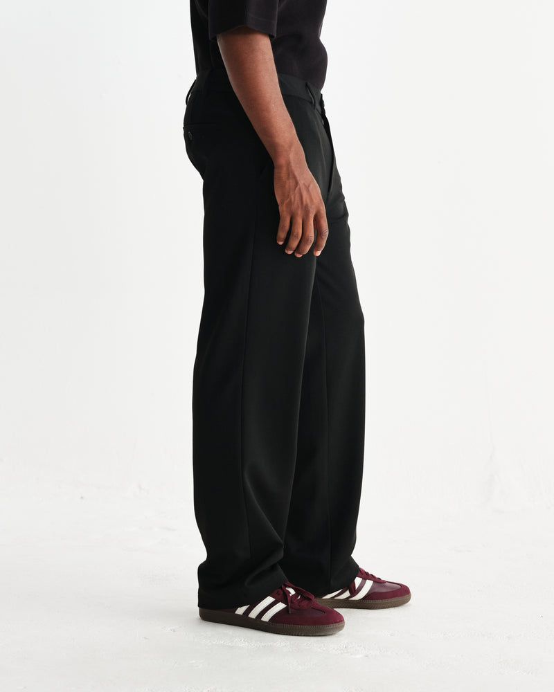 wax london men's Bayham - Black Viscose Trousers