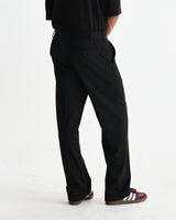 wax london men's Bayham - Black Viscose Trousers
