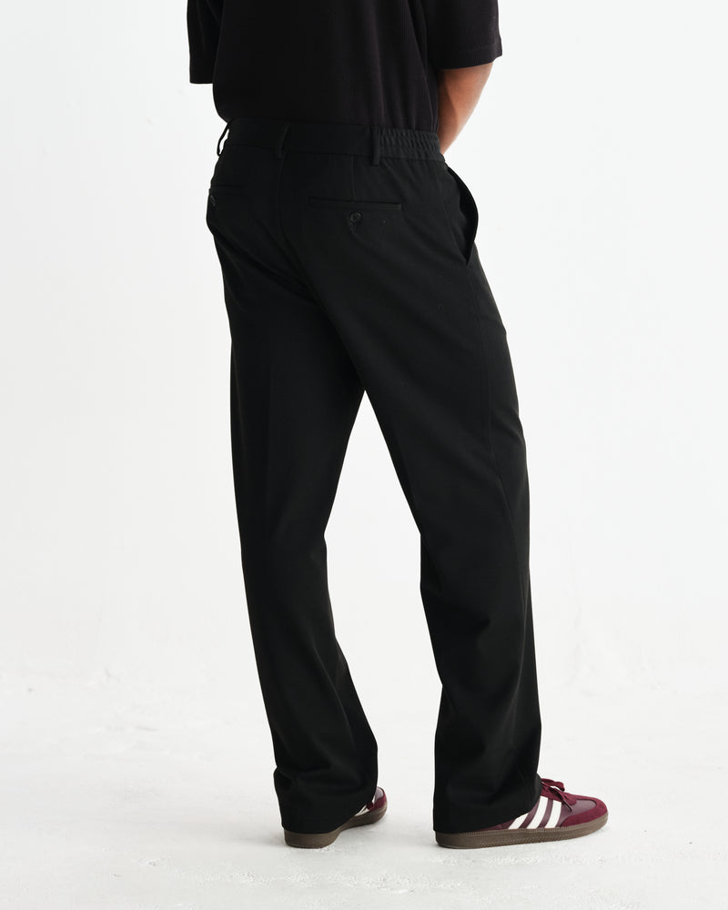 wax london men's Bayham - Black Viscose Trousers