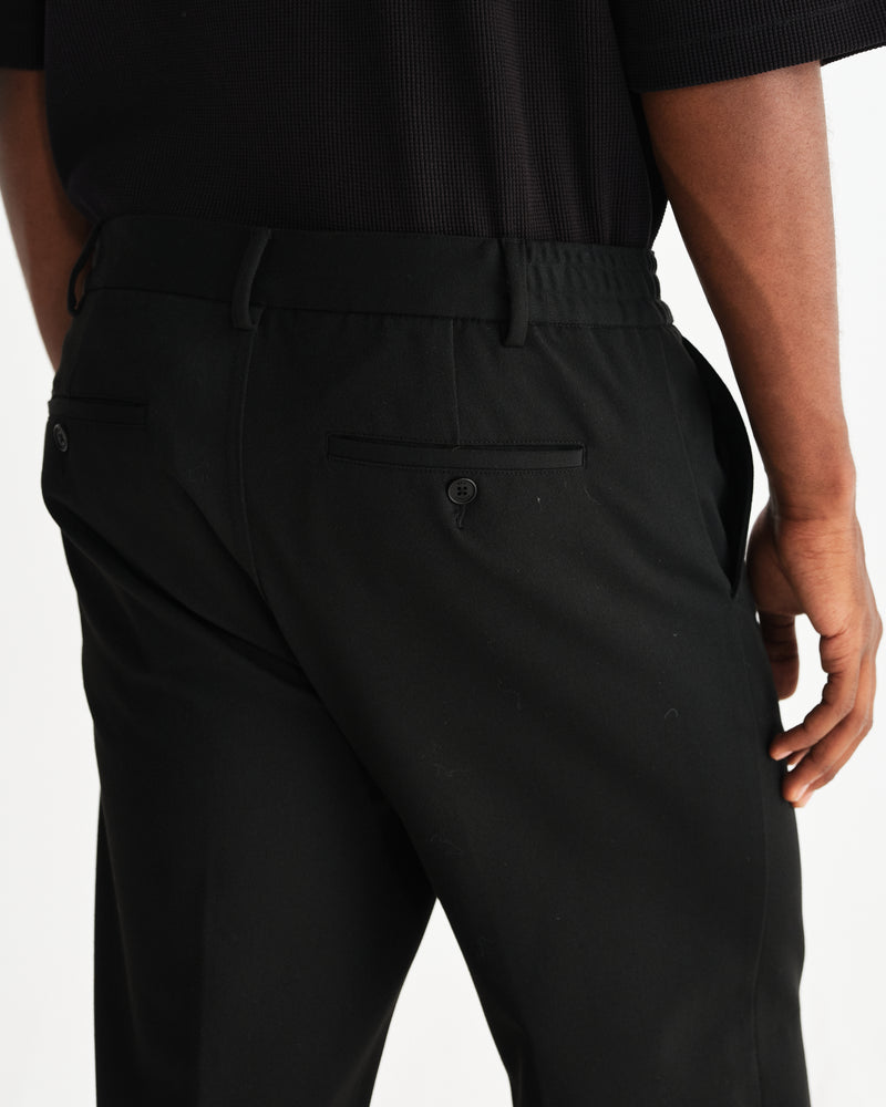 wax london men's Bayham - Black Viscose Trousers