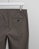 wax london men's Bayham - Brown Micro Puppytooth Trousers