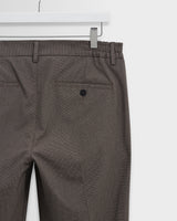 wax london men's Bayham - Brown Micro Puppytooth Trousers