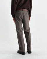 wax london men's Bayham - Brown Micro Puppytooth Trousers