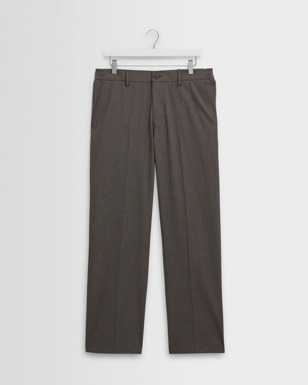 wax london men's Bayham - Brown Micro Puppytooth Trousers